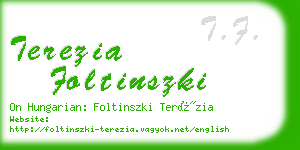 terezia foltinszki business card
